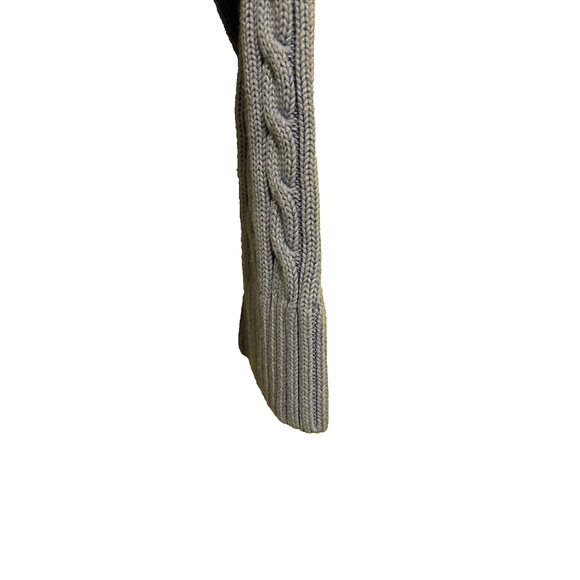 L.L. Bean Cable Knit Sweater Women's Size Large Periwinkle Blue 100% Cotton - Picture 9 of 10